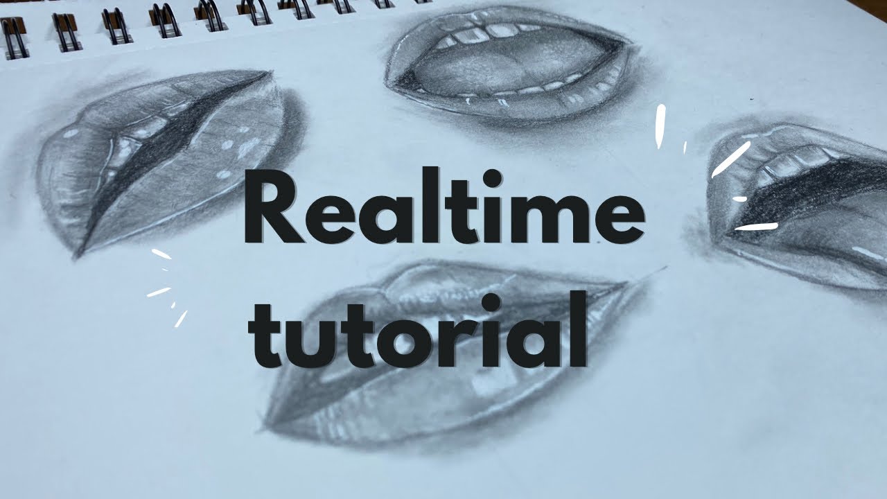 How to draw lips from different angles | real time tutorial
