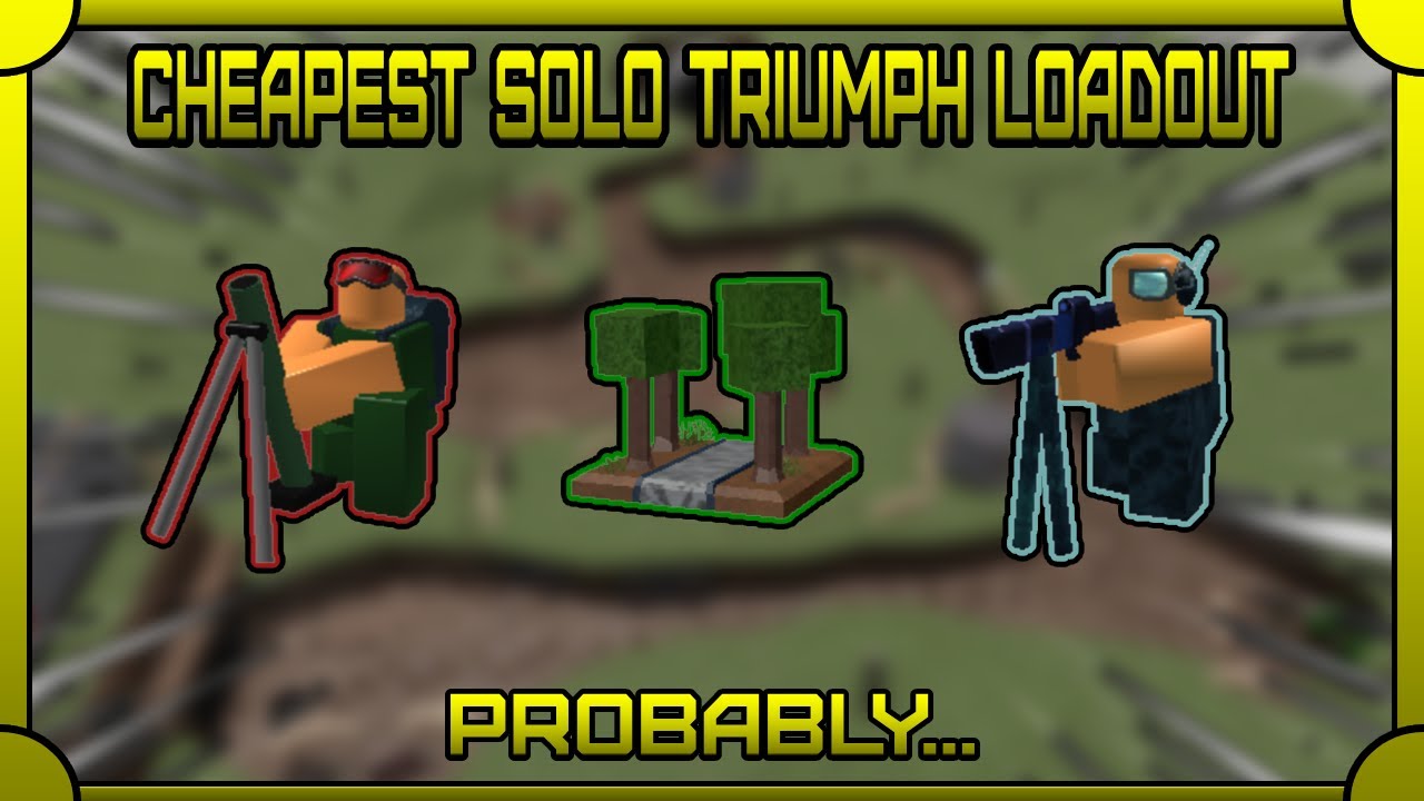CHEAPEST SOLO TRIUMPH LOADOUT (3500CR) | Roblox Tower Battles