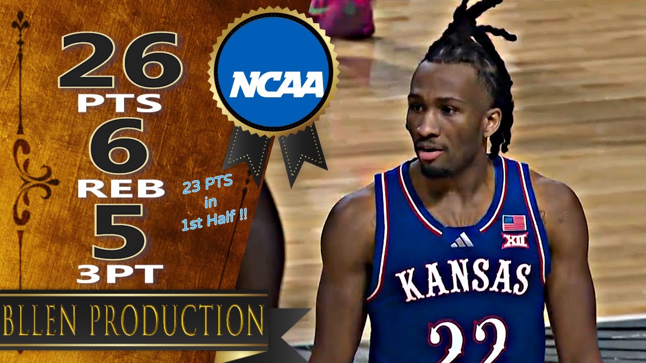 Darryn Peterson - 26 Pts, 6 Reb, 1 Ast, 2 Blk Highlights｜Kansas Jayhawks vs UCF Knights｜2026.01.03
