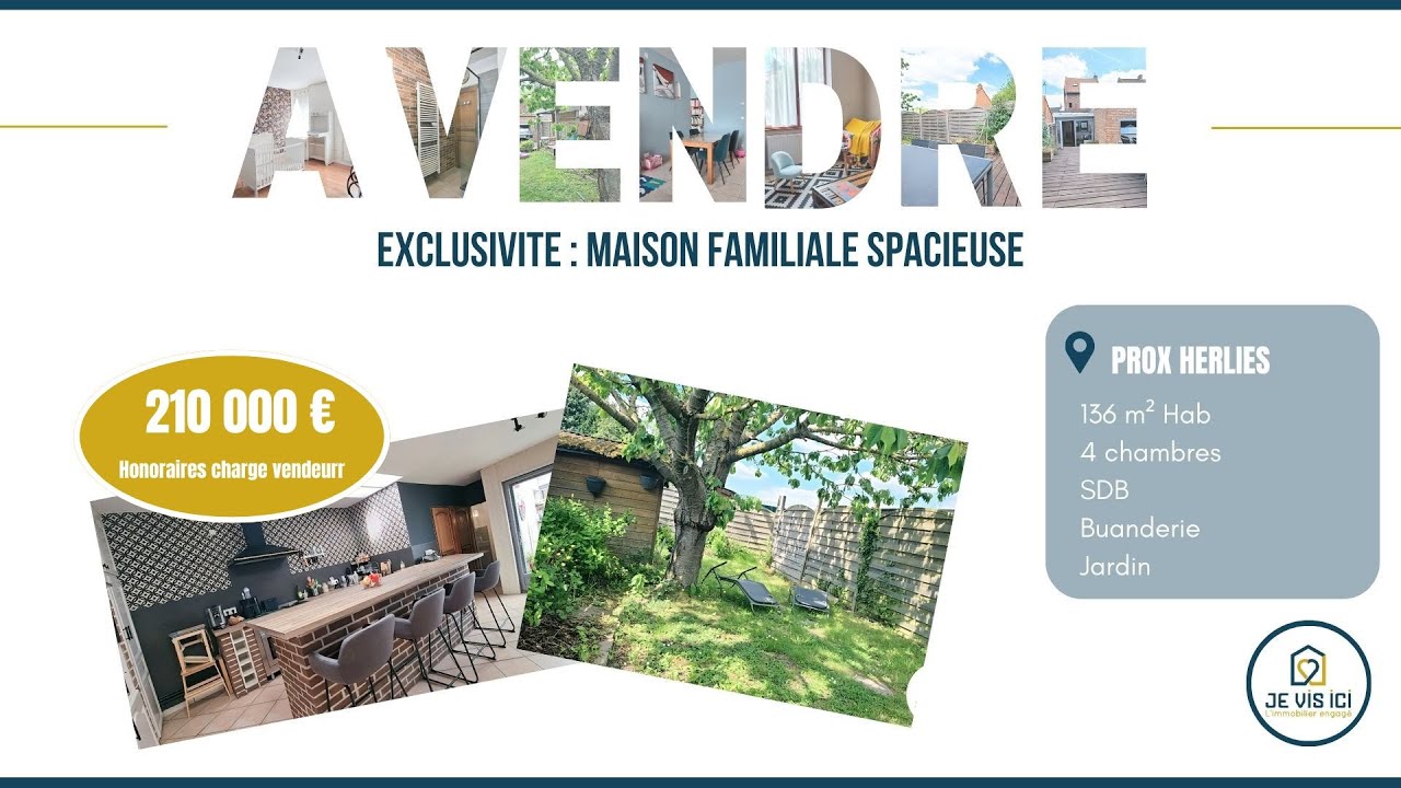 Maison familiale spacieuse à Illies – 136 m², jardin et grandes chambres