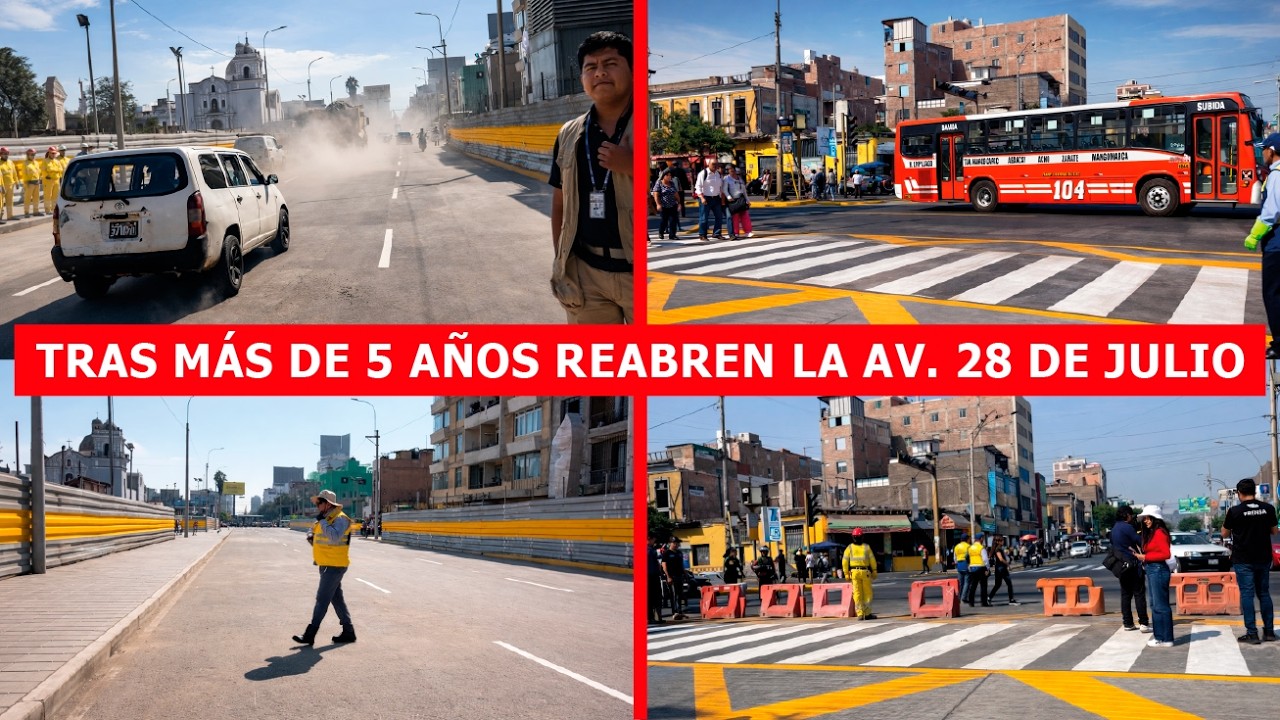 Tras m&aacute;s de cinco a&ntilde;os reabren la Av.  28 de julio