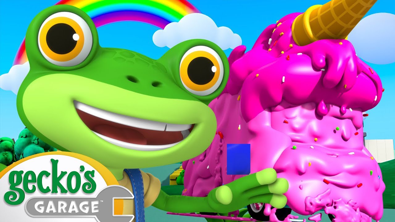 Rainbow Ice Cream Truck 🍨 Gecko's Garage | Trucks For Children | Cartoons For Kids
