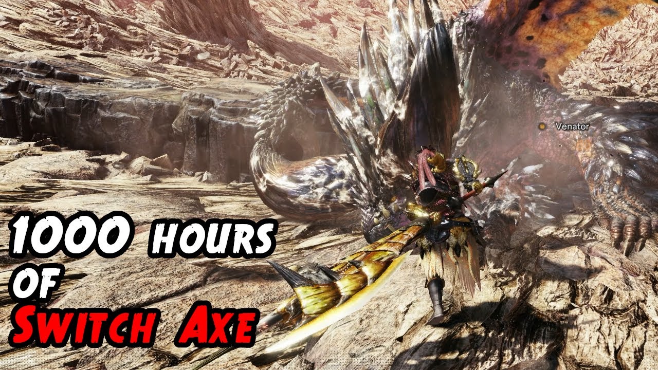 Displaying 1000h of Switch Axe on a Ruiner Nergigante