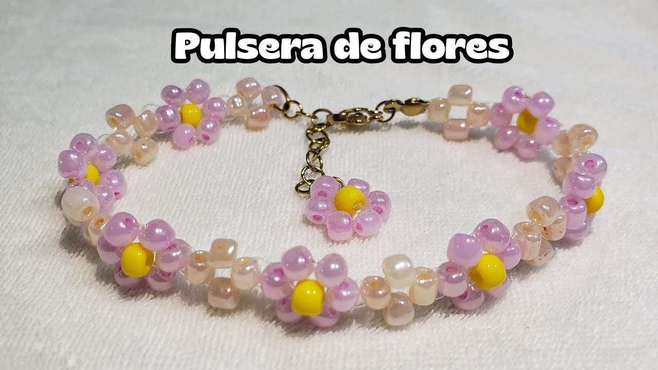 Pulseras de flores paso a paso