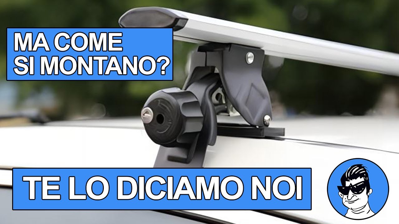Lupex Shop - Montaggio barre portapacchi universali per auto con tetto liscio senza rail