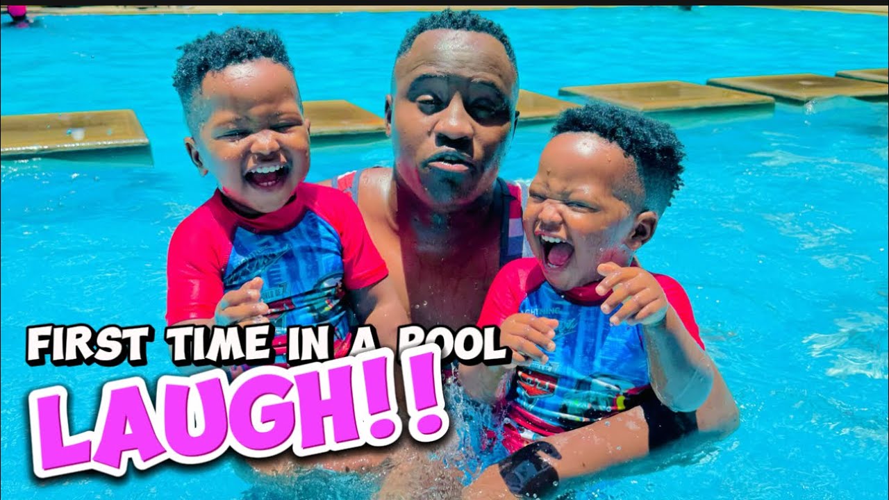 Our Identical Toddlers & Nanny First Time In A Swimmimg Pool😍