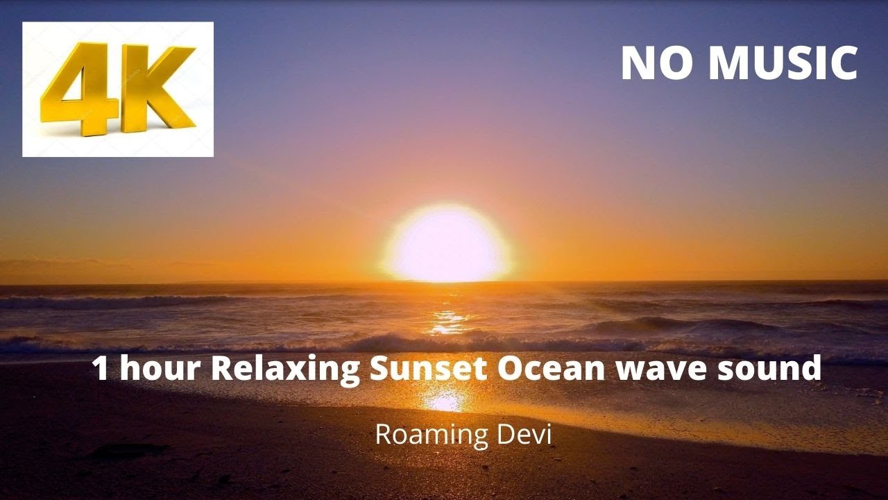 4K Relaxing Golden Atlantic Ocean sunset  with no music  at Cape Town ,South Africa