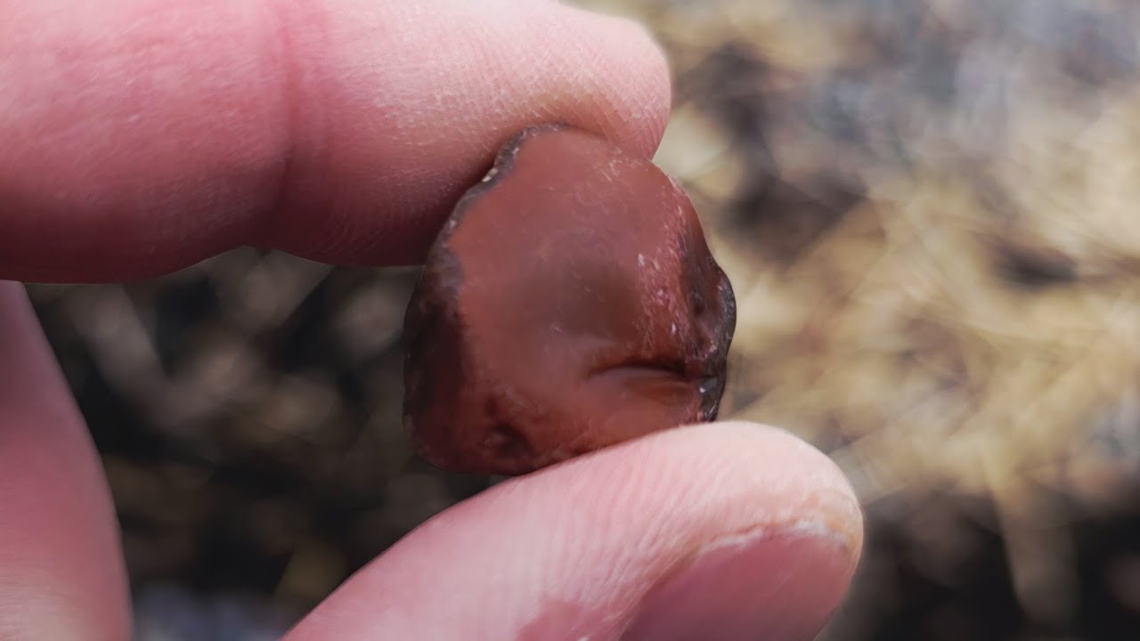 Ordinary Little Red Rock Found On The Beach Turns Into A Shield Shaped Gemstone