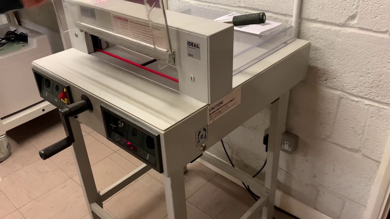 Serviced IDEAL 4315 Electric Guillotine Cutter - 4040359