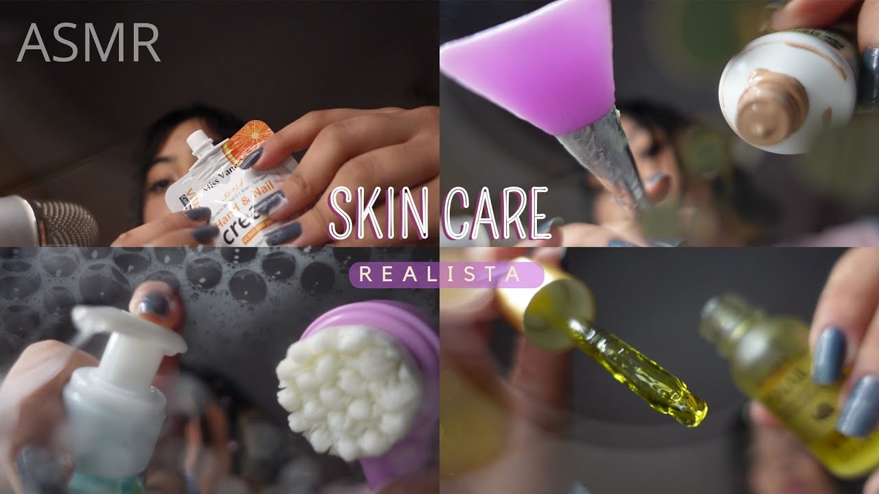 ASMR skin care realista sobre tu cara roleplay 🫧🧽 // first person