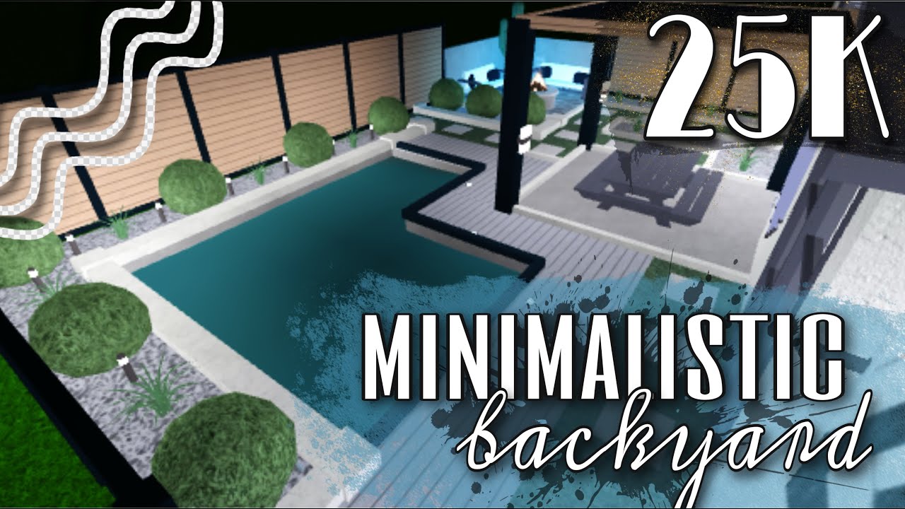 minimalistic backyard build // bloxburg // arxbesque
