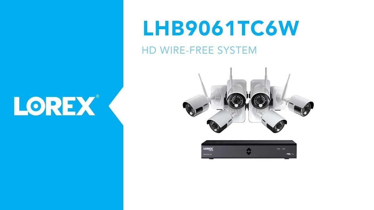 1080P HD Wire Free security camera system with 6 night vision cameras