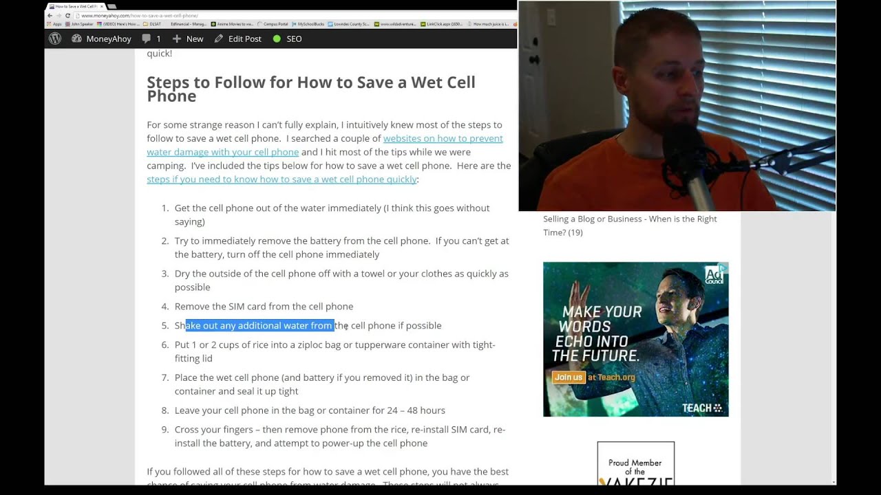 How to Save a Wet Cell Phone