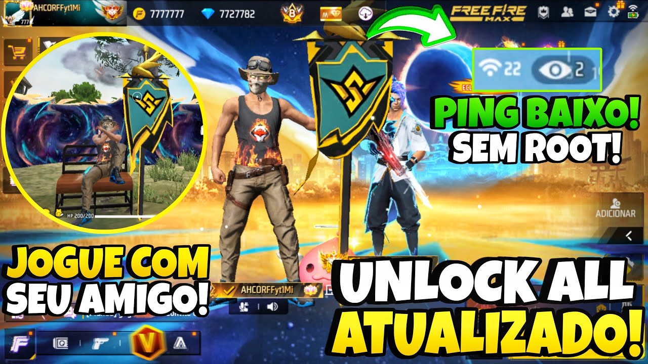 SAIU NOVA VERS&Atilde;O! 😱 UNLOCK ALL PEGANDO NA PARTIDA com PING BAIXO SEM BUGS | LIBERE TUDO DO FF GR&Aacute;TIS