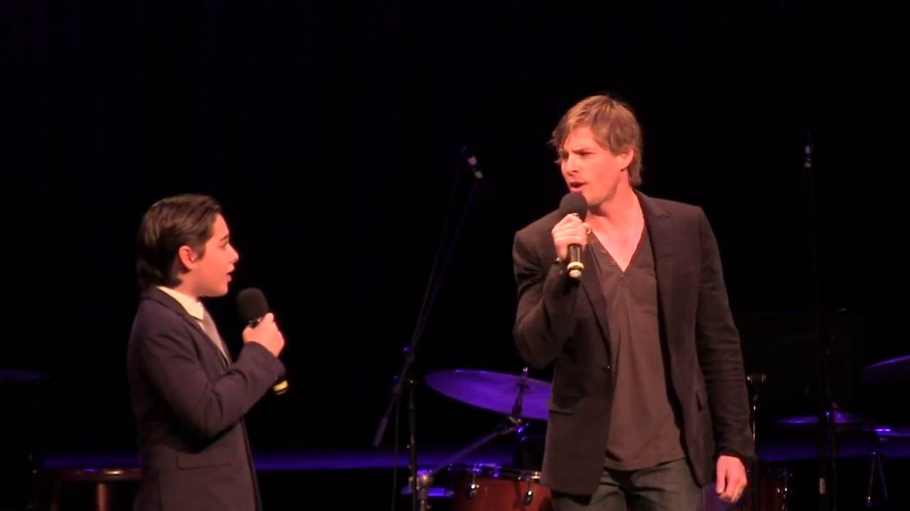 Joshua Colley and Hunter Parrish singing On Wings Of A Swan