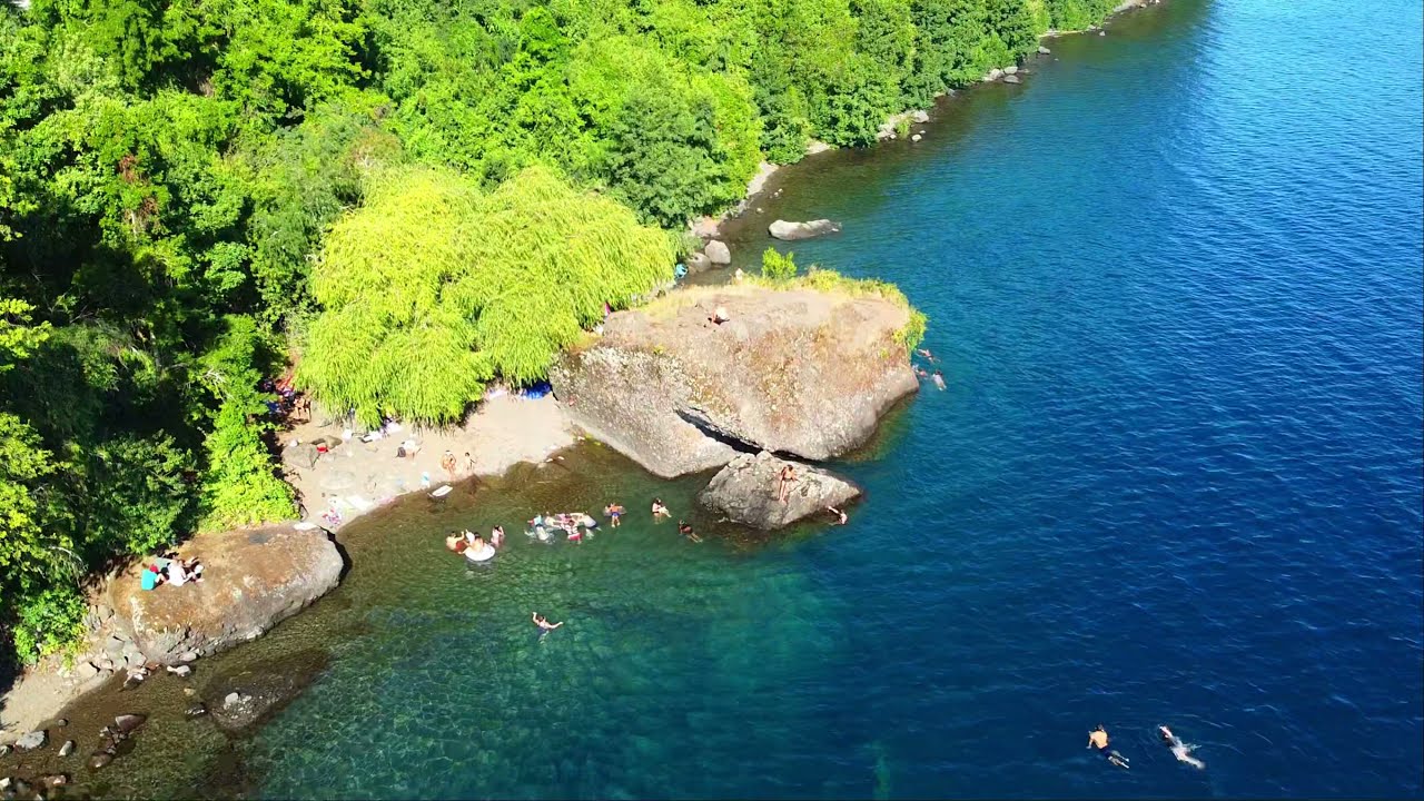 Lago Colico, Cunco, Araucania Chile Drone 4k