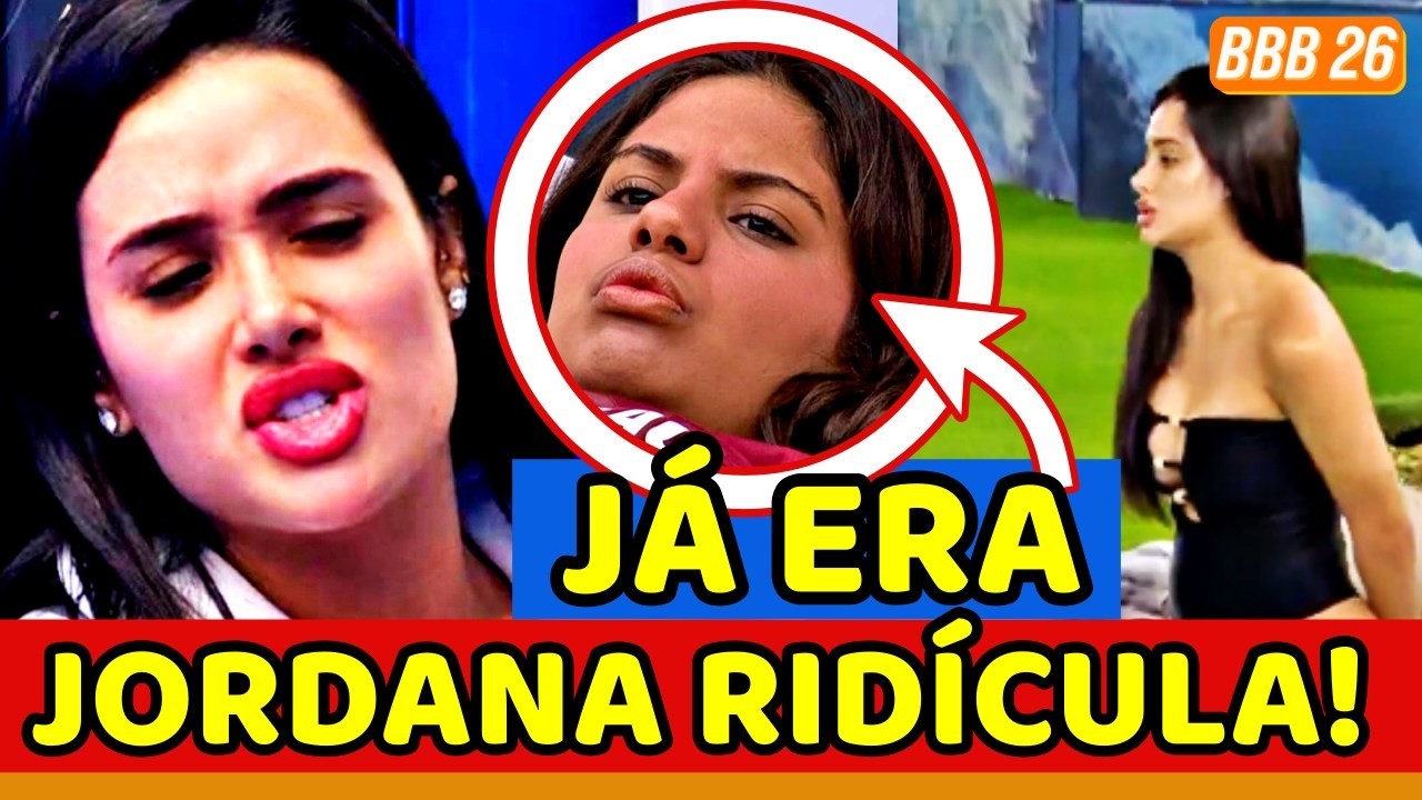 📛😱BBB26 RID&Iacute;CULA! JORDANA FAZ PIOR e CAVA MAIOR REJEI&Ccedil;&Atilde;O; PANQUEQUINHA ELIMINADA RENDE