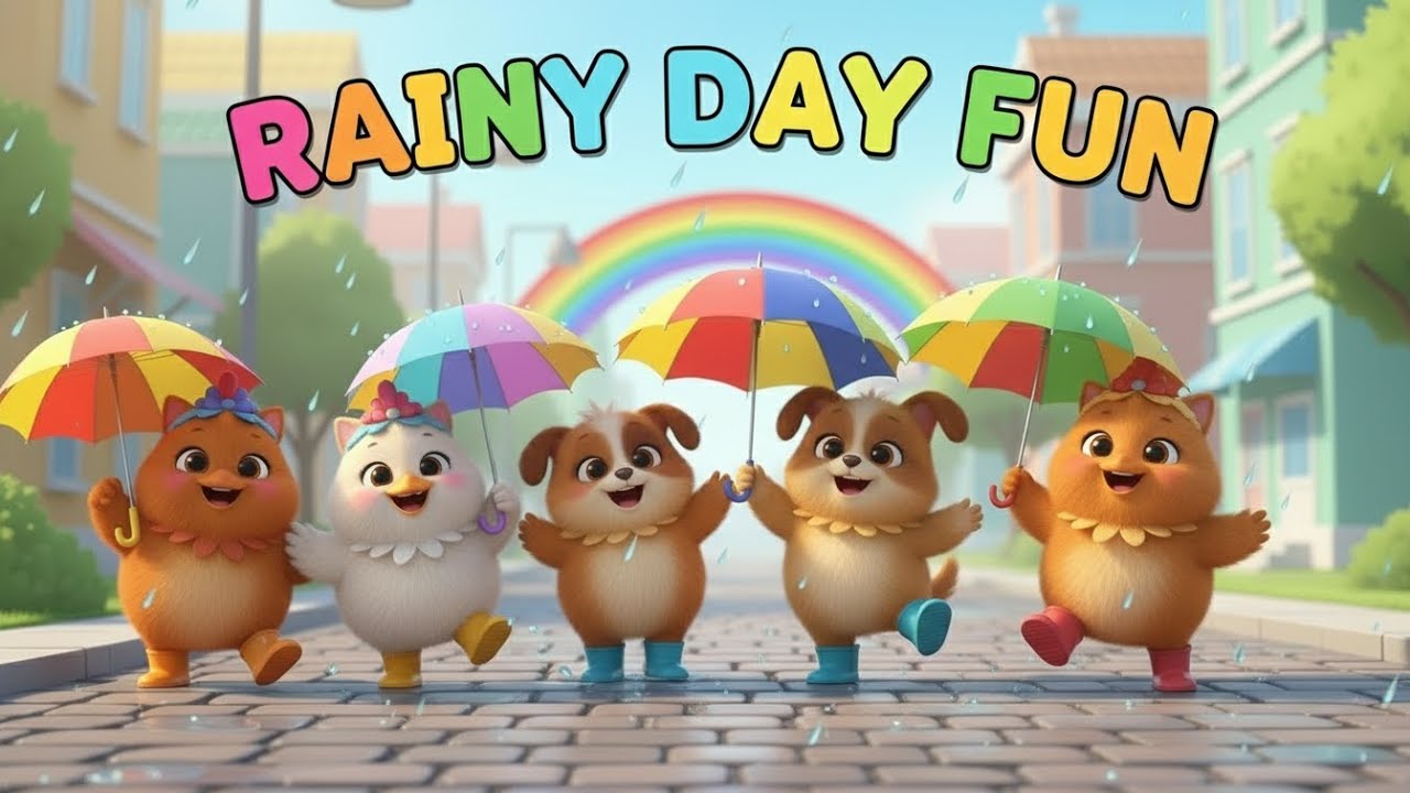 A Rainy Day Fun ☔ Kids Learning Video | Fun Songs & Activities for Children