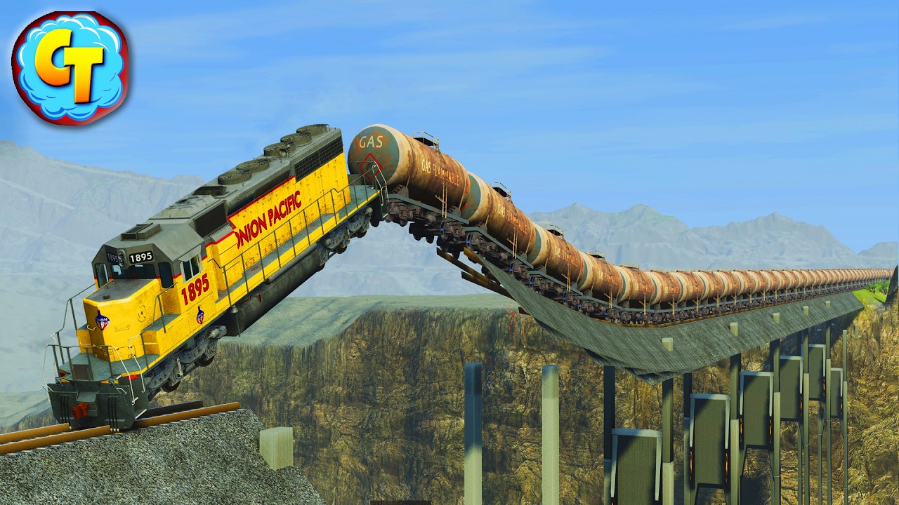 The MOST Brutal Railroad Accidents Derailments ✅  BEAMNG.Drive LIVE STREAM