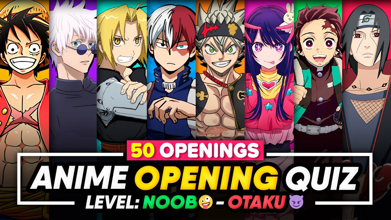 ⚡️ УГАДАЙТЕ АНИМЕ ОПЕНИНГОВ ⚡️ Уровень: Новичок 🤪 - Отаку 😈 | 50 Openings 🎵