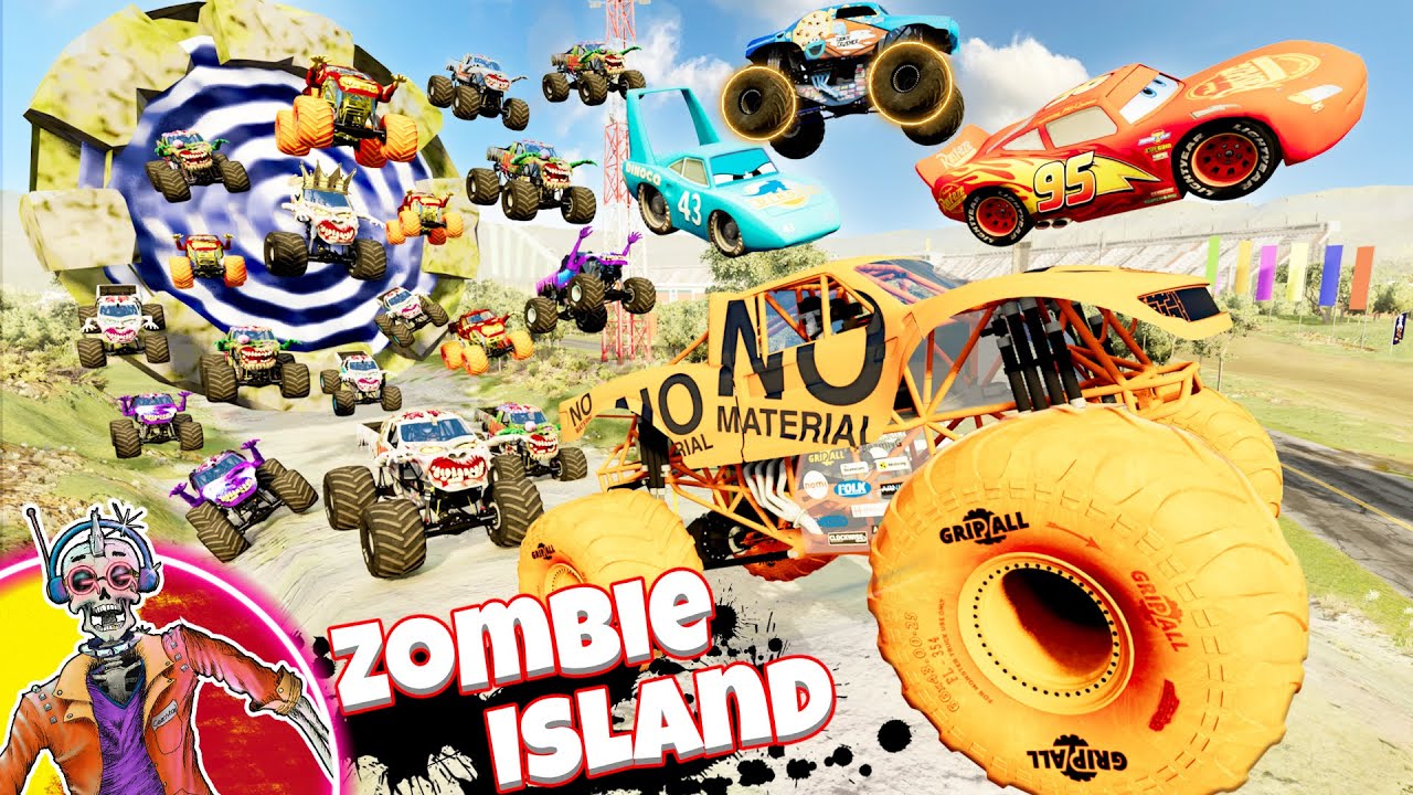Monster Jam INSANE Zombie Island Adventure #34 | Racing, Freestyle, and High Speed Jumps