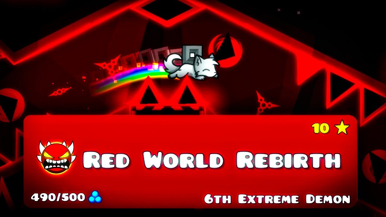 Прохожу ЭКСТРИМ ДЕМОН Red World Rebirth в Geometry Dash