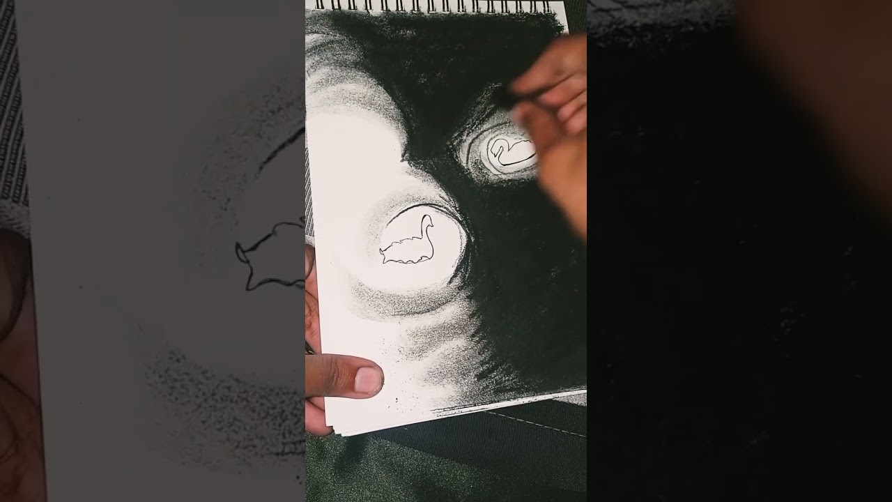 #artworkschannel #swan with the help of charcoal 🧿🧿