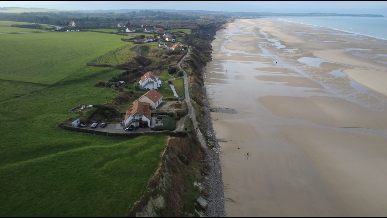 Drone La Plage de Strouanne (Wissant) - Février 2026
