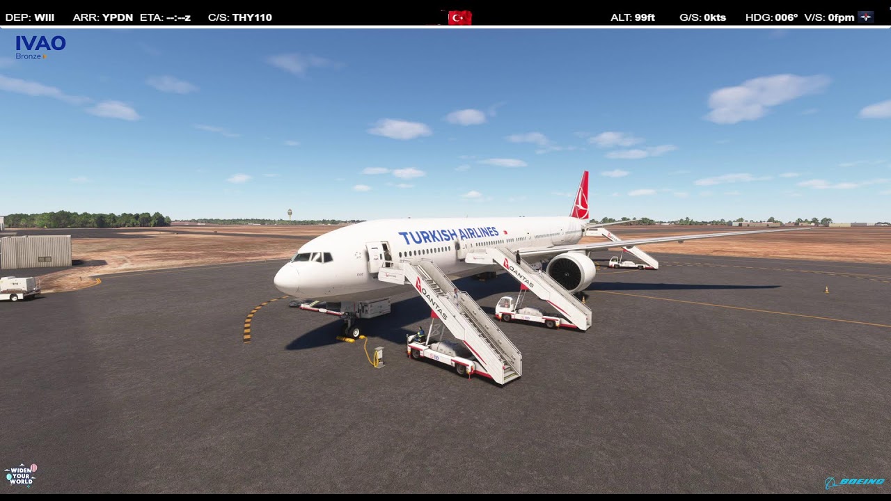 IVAO - THY ile Avustralya'ya iniyoruz...