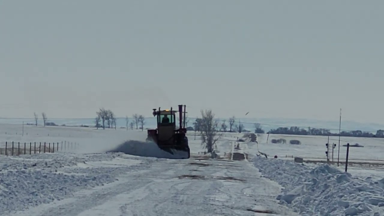 1973 Allis Chalmers 440 Plowing Snow