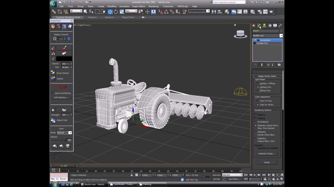 How to bake ambient occusion to vertex in 3ds max