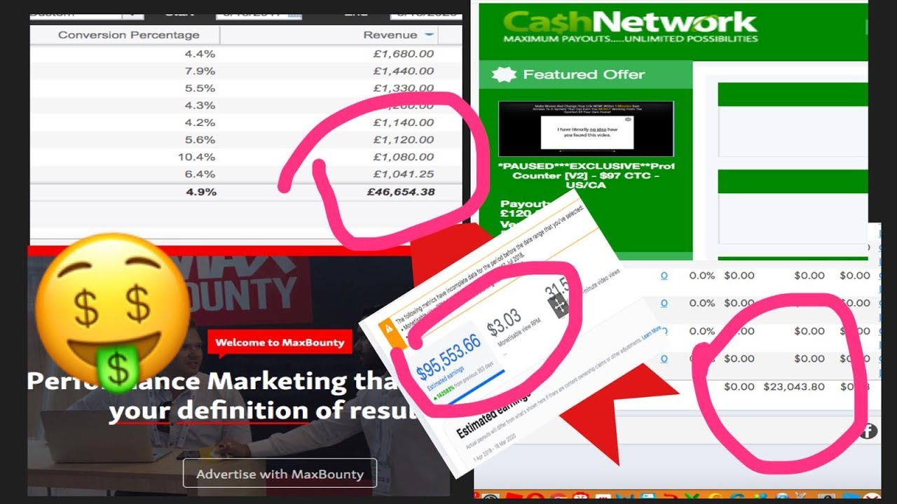 Maxbounty & Cash Network Affiliate Marketing Registration TUTORIALS