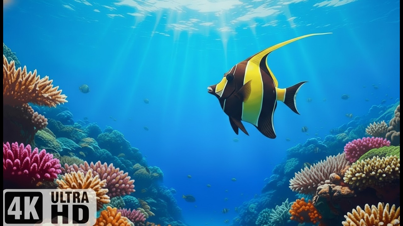 Beautiful Ocean Dreams 4K 🐠 Tropical Fish & Jellyfish – Peaceful Music for Sleep
