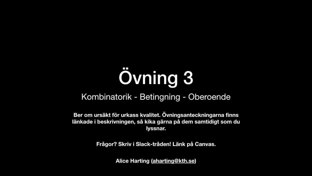 SF1923 Övning 3