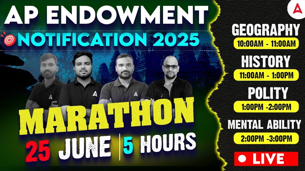 AP Endowment Marathon Class 2025 | AP Endowment Geography, History, Polity, Mental Ability in Telugu