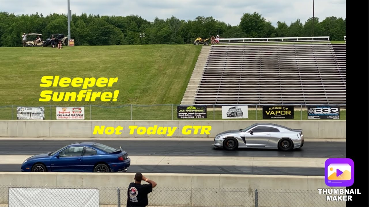 Turbo Sleeper Pontiac Sunfire Gaps R35 GTR!! Big Turbo Sunfire vs GTR! Ultimate Sleeper vs GTR!! IFO