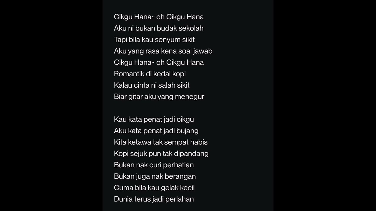 CIKGU HANA #SKA #raggae #lagumelayu #music #muzikmelayu 