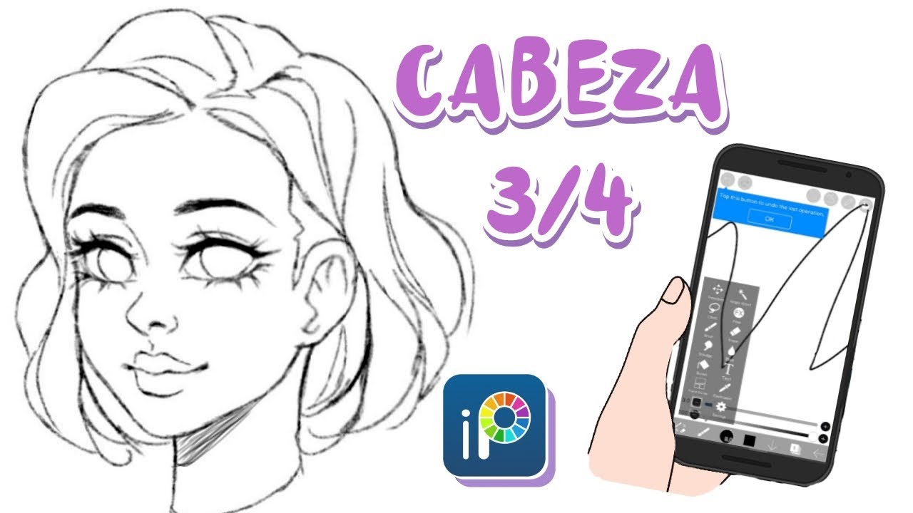 [TUTORIAL] Cómo dibujar una CABEZA EN 3/4 📲 Ibis paint X