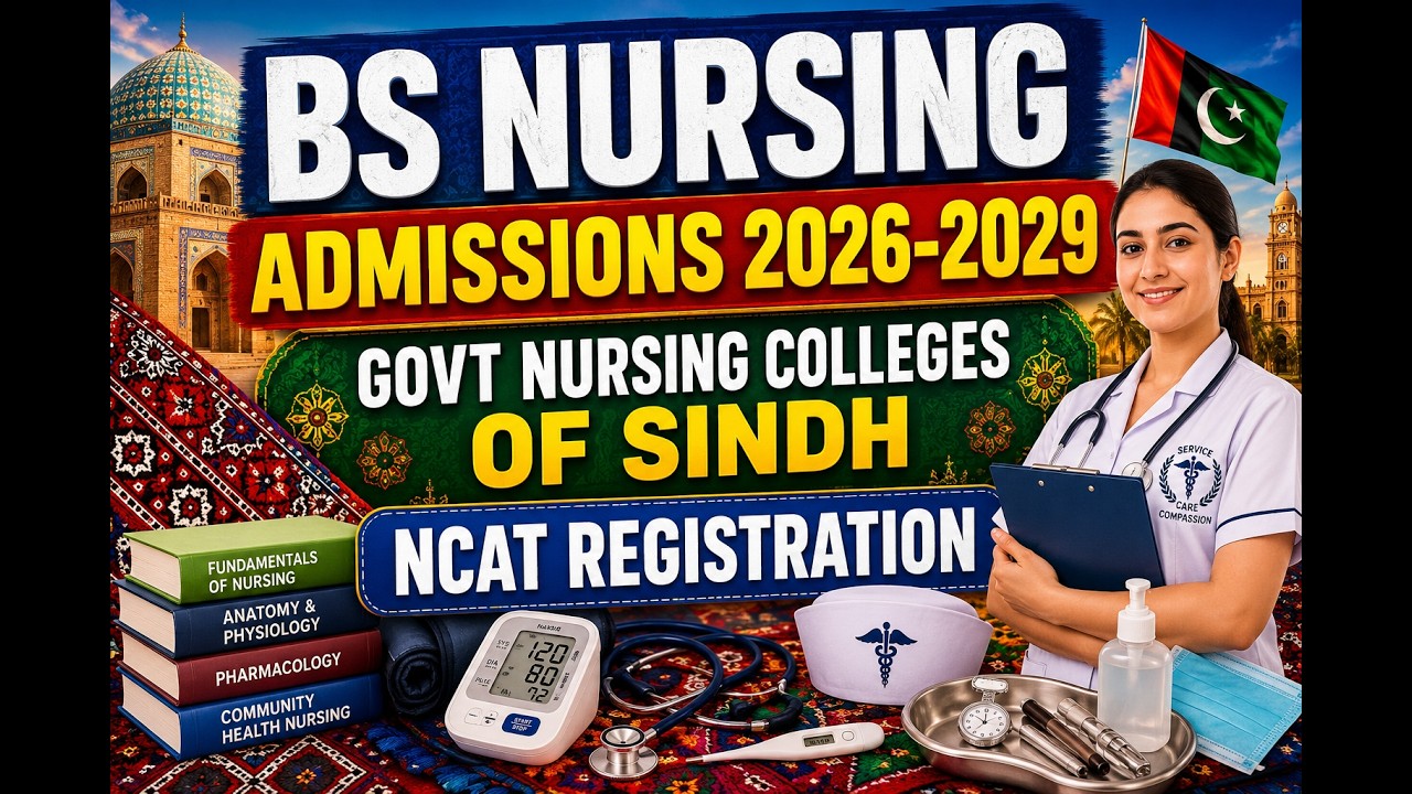 BS Nursing Admission 2026 in Sindh : BSN Admission in Govt Nursing Colleges : NCAT Test for BSN #bsn