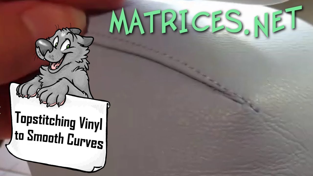 How to Topstitch Vinyl to get Smooth Curves
