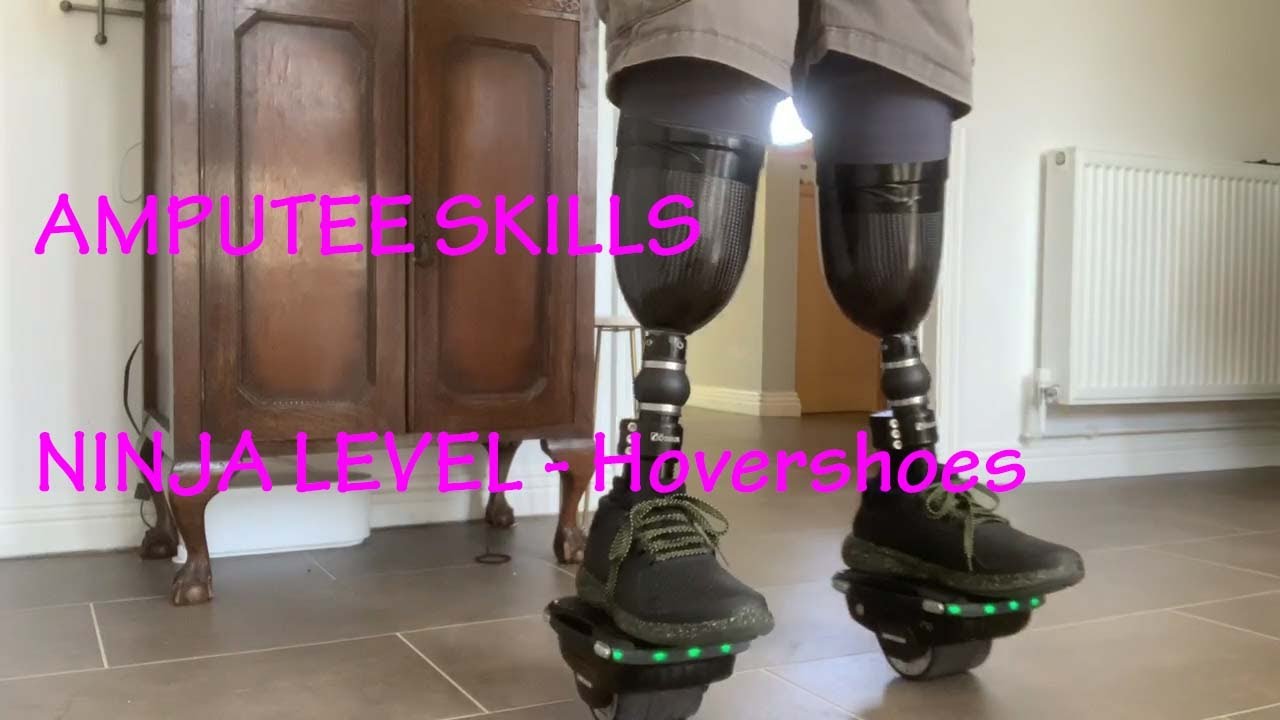 NINJA LEVEL double amputee bionic power skills on Inmotion x1 hovershoes
