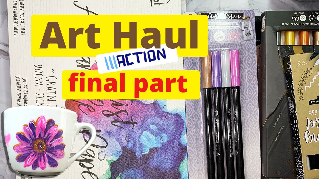 ACTION BUDGET art supplies- more watercolors, more marker colors, paper, fineliners... Part 4