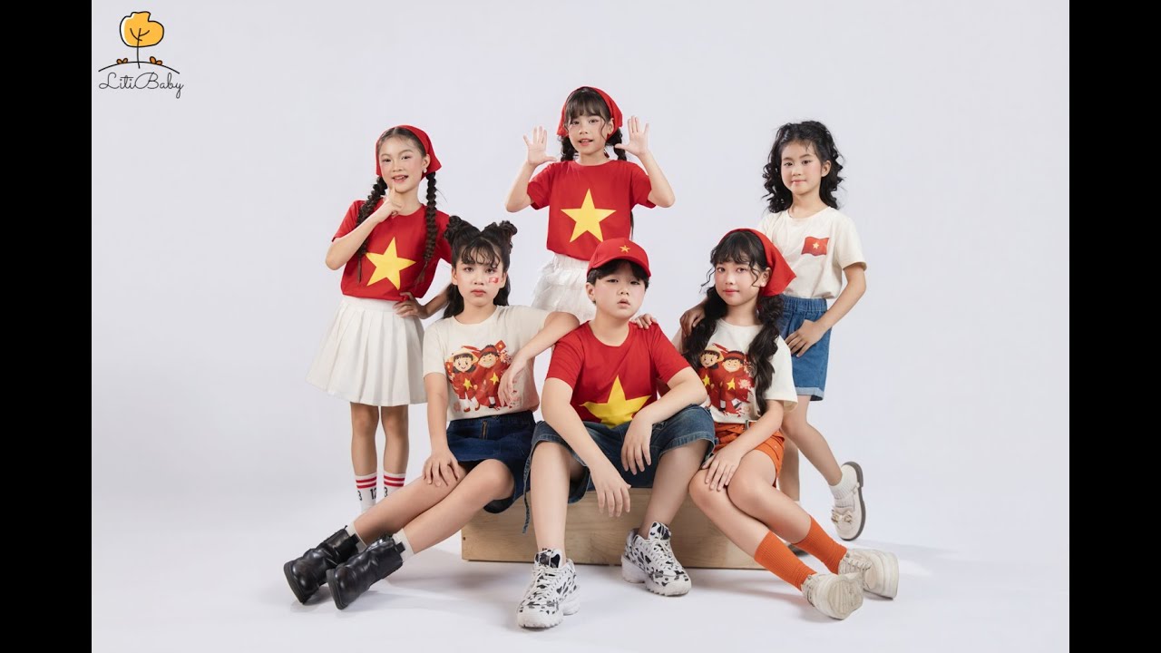 BST Áo cờ đỏ sao vàng Việt Nam - LITIBABY CONCEPT QUỐC GIA 2025