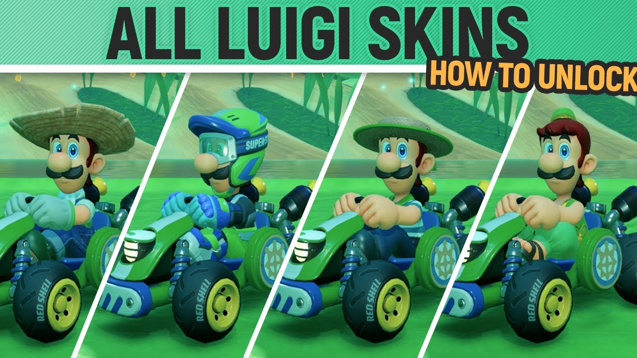 Mario Kart World - Luigi - How to unlock all Skins/Costumes