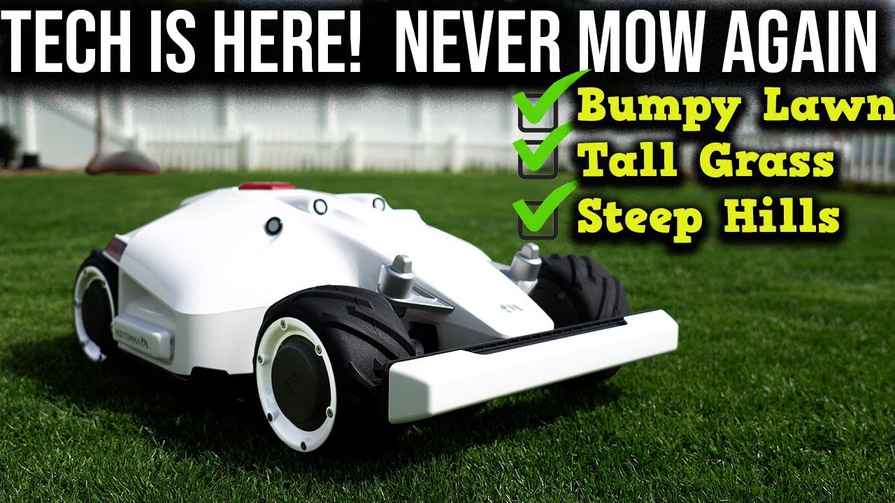 This Robot Lawn Mower will take your job! Luba awd 5000 Mows PATTERNS, HILLS, and MOWS TALL!