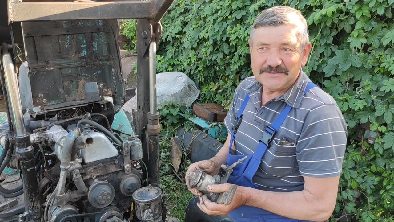 Установка вентилятора на саморобний трактор, двигун 615