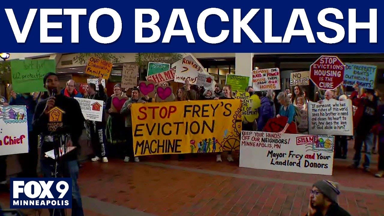 Activists rally against Mayor Frey's eviction notice veto: 'That ain't right'