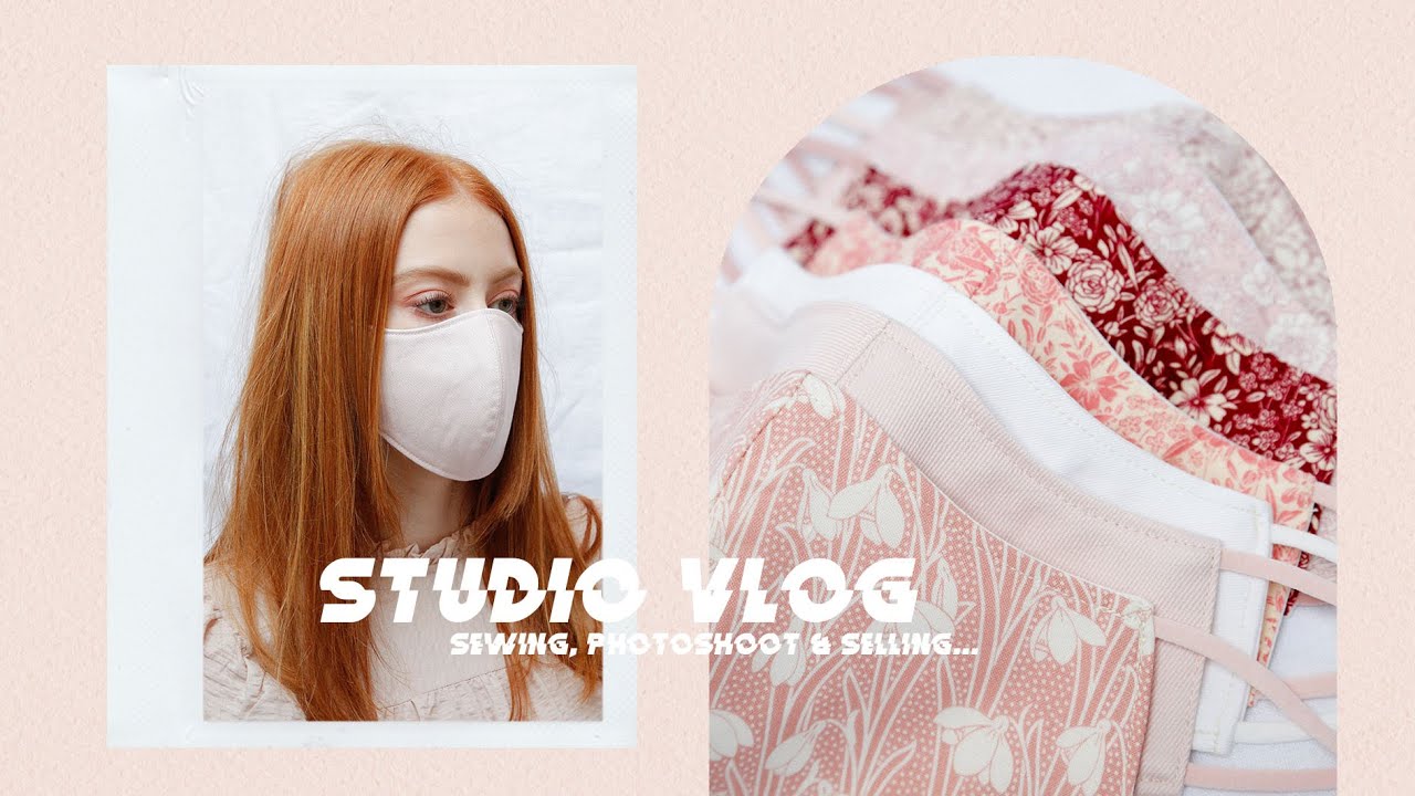 STUDIO VLOG | MAKING FACE MASKS, PHOTOSHOOT, EDITING & SELLING PROCESS | SMALL BUSINESS | MsRosieBea