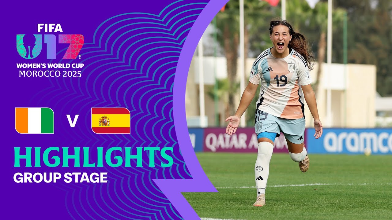 C&ocirc;te d'Ivoire vs Spain Highlights | FIFA U-17 Women's World Cup Morocco 2025&trade;