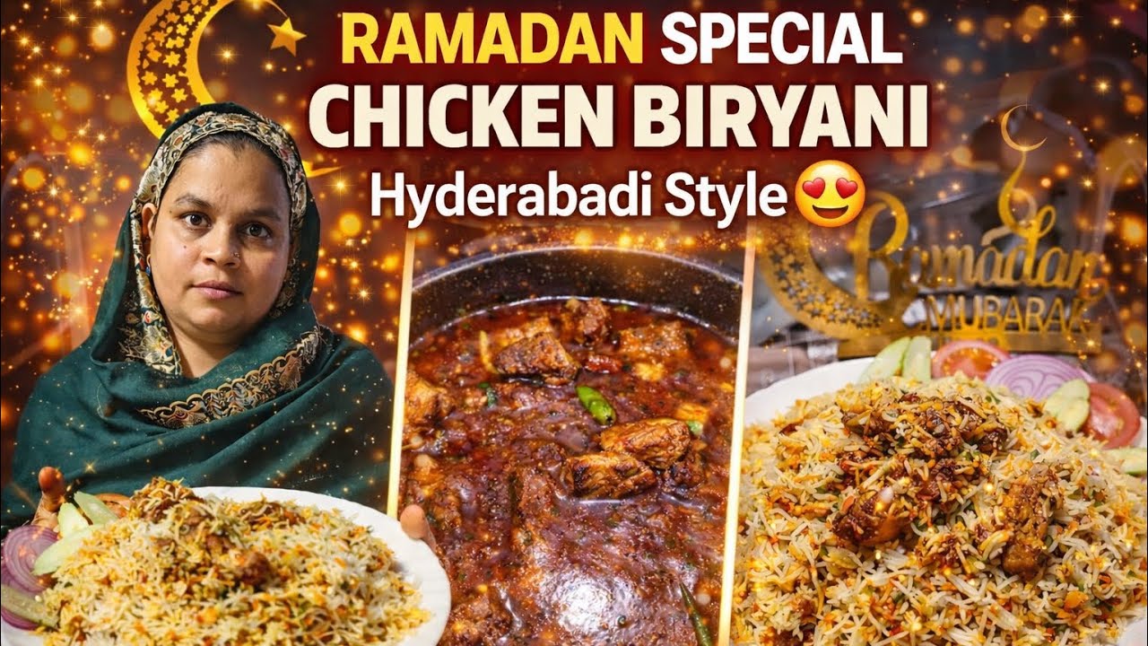 Ramadan Special Hyderabadi Chicken Biryani | 10 Min Easy Biryani Recipe 😍